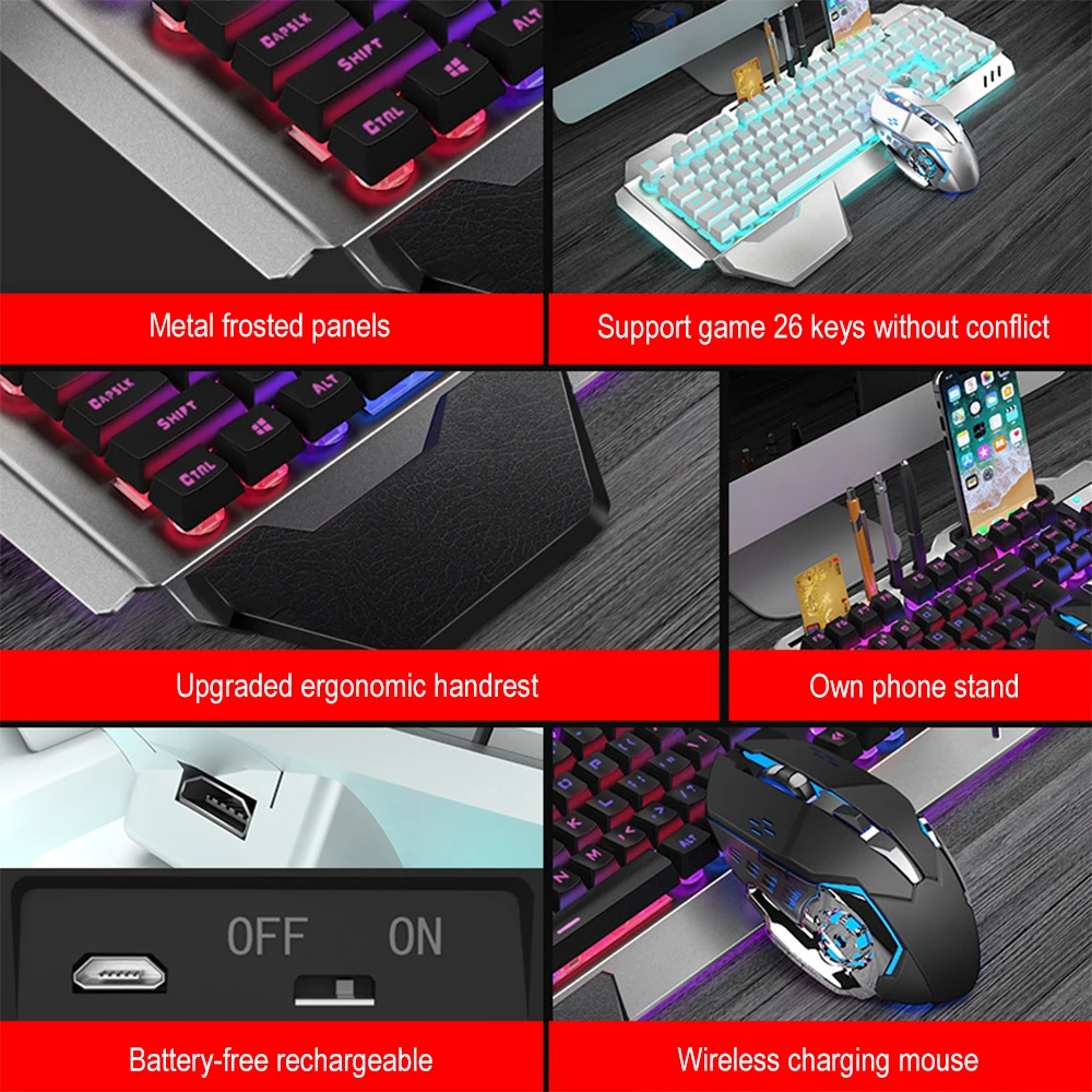 K680 Rechargeable 2.4G wireles - Gaming Keyboard Mouse Combo review and price
