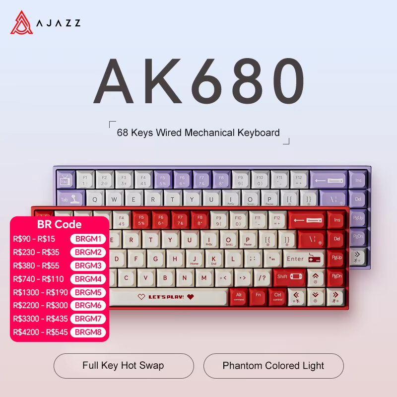 AJAZZ AK680 65% Wired Gaming M - Gaming Keyboard Mini Mechanical review and price