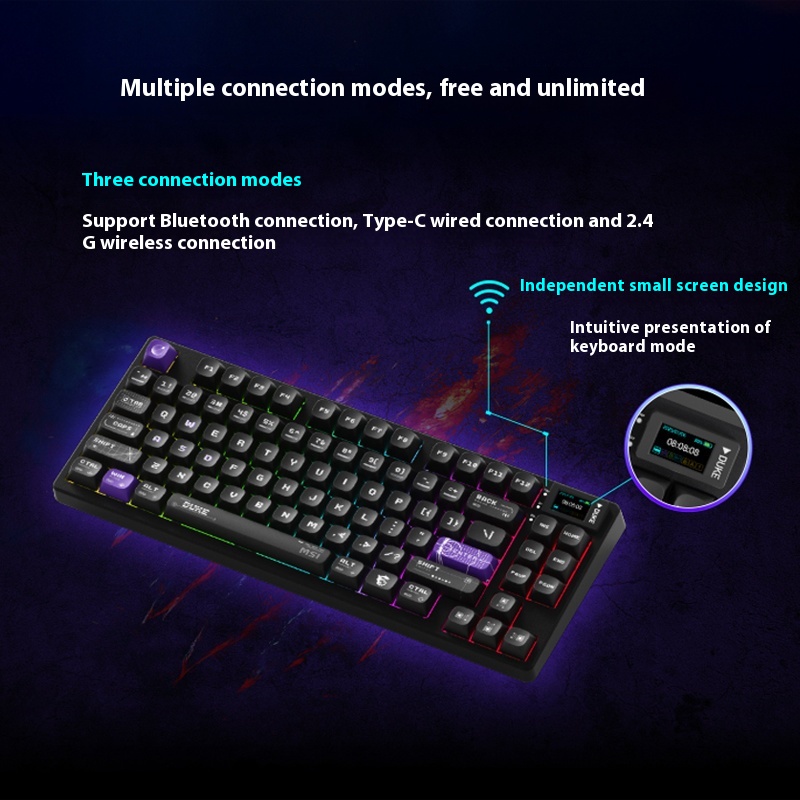 MSI FORGE GK600 W DUKE Three M - Gaming Keyboard Mini Mechanical review and price