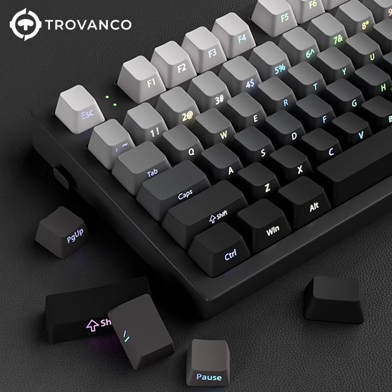 130 Keys Gradient Keycaps Side - Gaming Keyboard Typewriter review and price