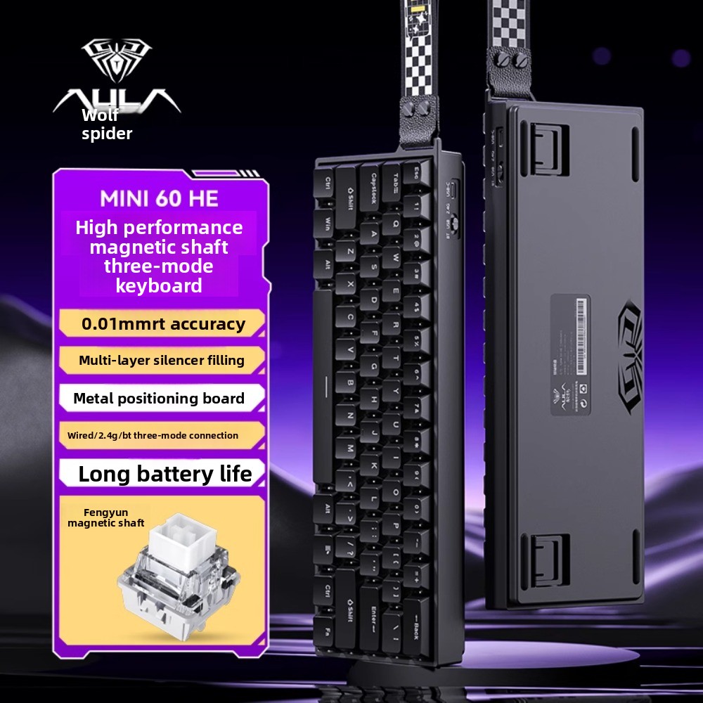AULA MINI60HE three-mode magne - Gaming Keyboard Mini Mechanical review and price