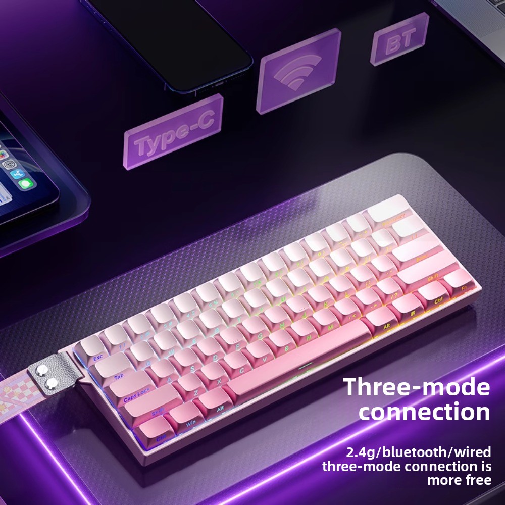 AULA MINI60HE three-mode magne - Gaming Keyboard Mini Mechanical review and price