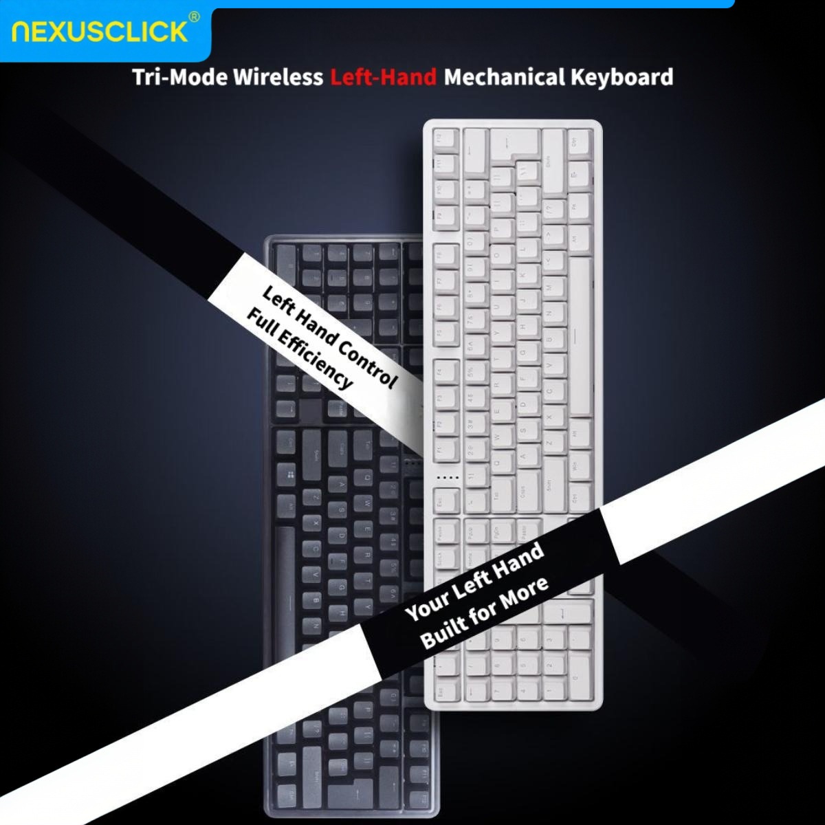 NexusClick Ergonomic Left Hand - Gaming Keyboard No Number Pad review and price